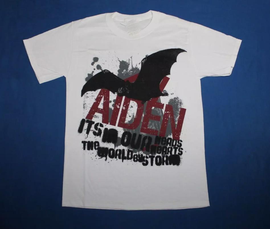 Vtg Aiden Band World Tour Heavy Cotton White S-5XL Unisex Shirt BT765 Unisex T-Shirt XXXXL
