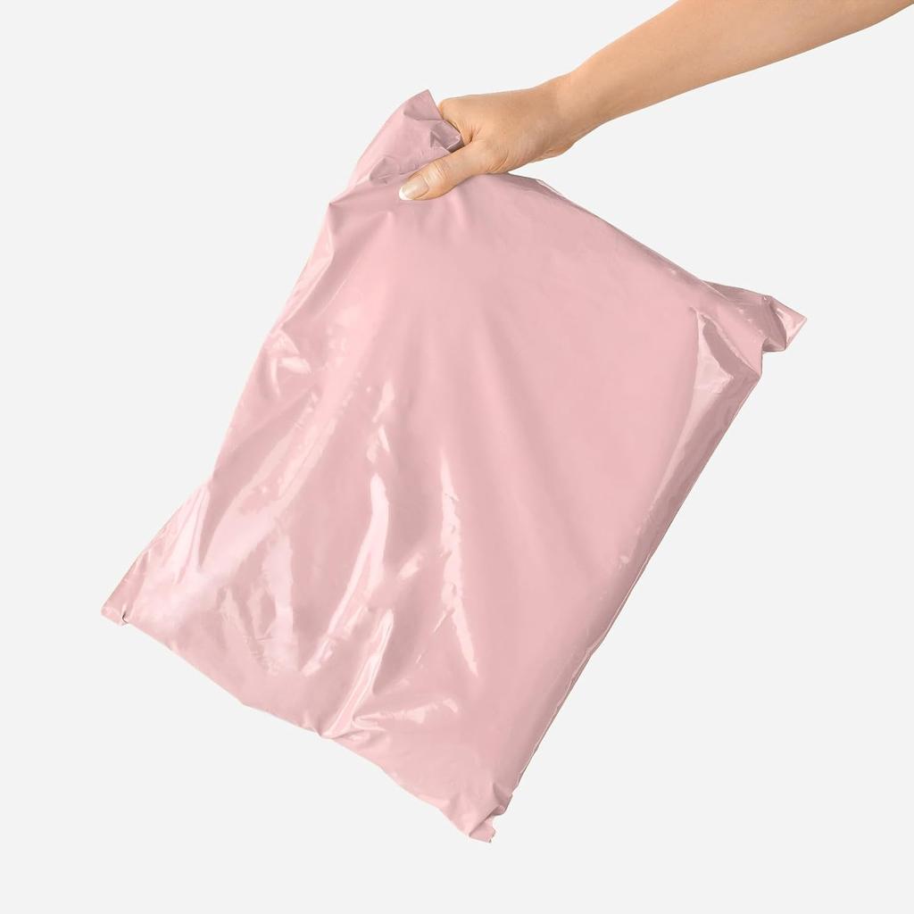LOOKSEVEN 100PCS Poly Mailers 6x11 Inch Pink Mailing Bags Self-Sealing, Waterproof Envelopes for Small Business Shipping Strong Adhesive
