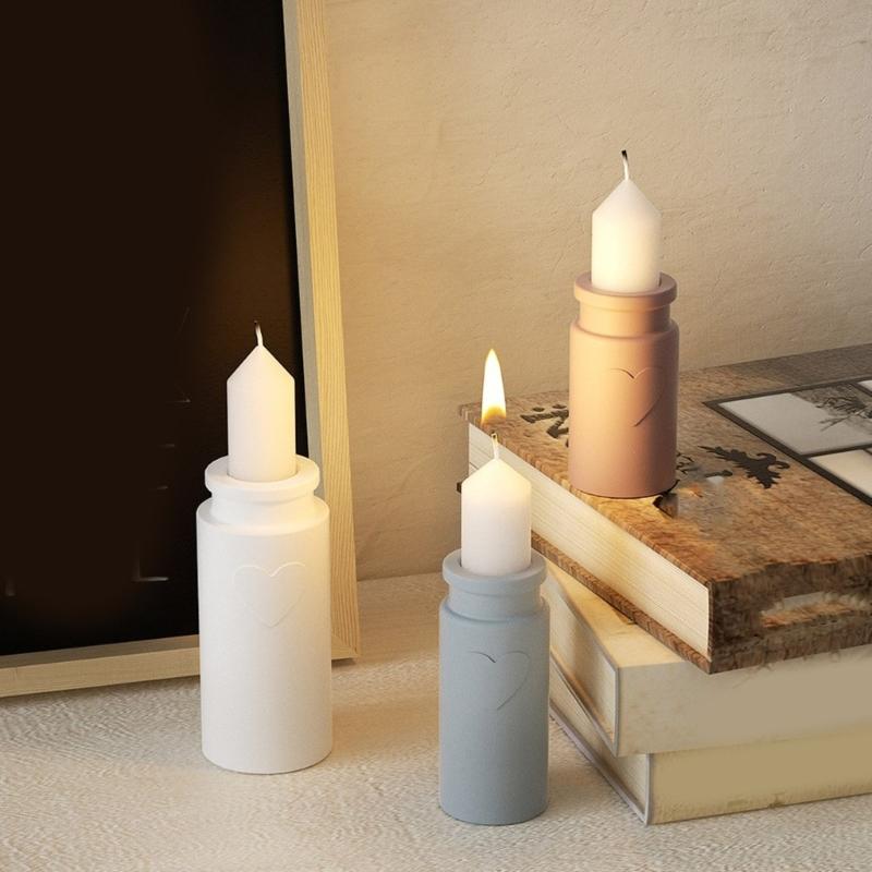 Unique Silicone Crafting Moulds Vase Molds Heart Shape Flowerpot Mold Epoxy Resin Mold Candlestick Moulds for Vase