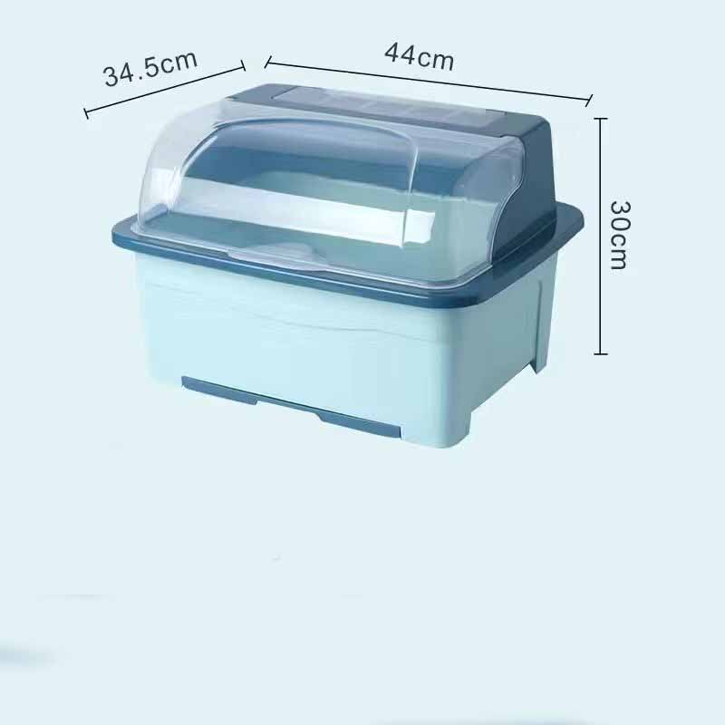 Кухонная миска для хранения и коробка для палочек для еды миска сливная полка кухонный бытовой подстаканник с крышкой полка для посуды шкаф 4434530cm синий 2669₽