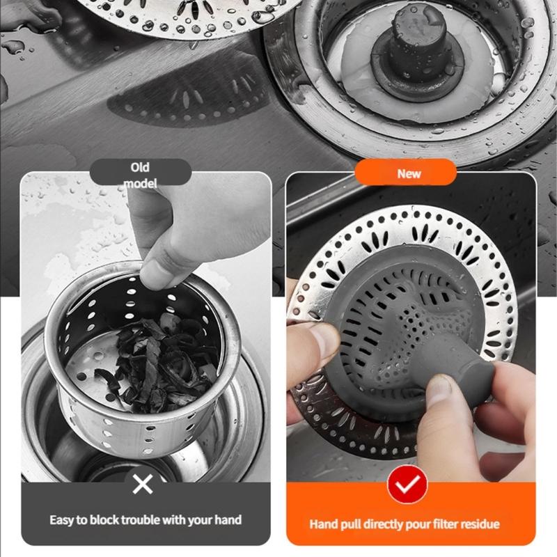 Sink Strainer Touch Pull Resistant Tool Installation for Drain Maintenance