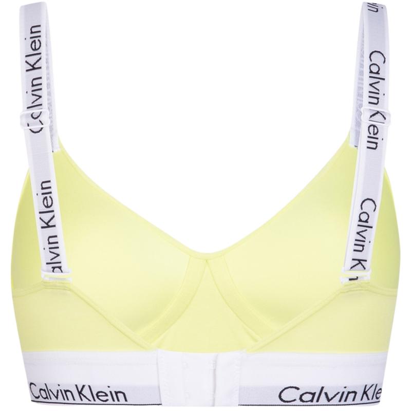 Calvin Klein Modern Attraction Jacquard Strap Wireless Bra Women underwear Lemon-Yellow QF7059SLM