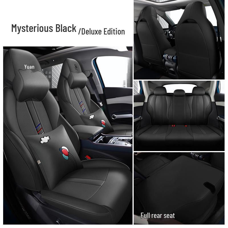 BYD Yuan PLUS Perforated Leather Car Seat Cushion - Year-Round, Fully Enclosed, Five-Seat Cover.