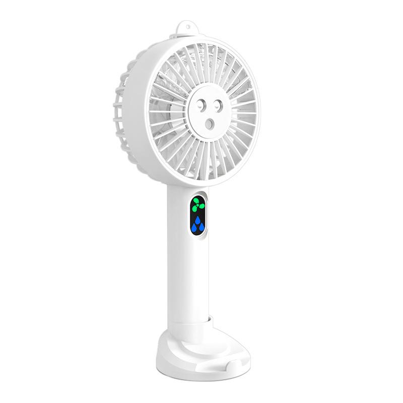 Portable Double Nozzle USB Handheld Fan with Humidifying Spray