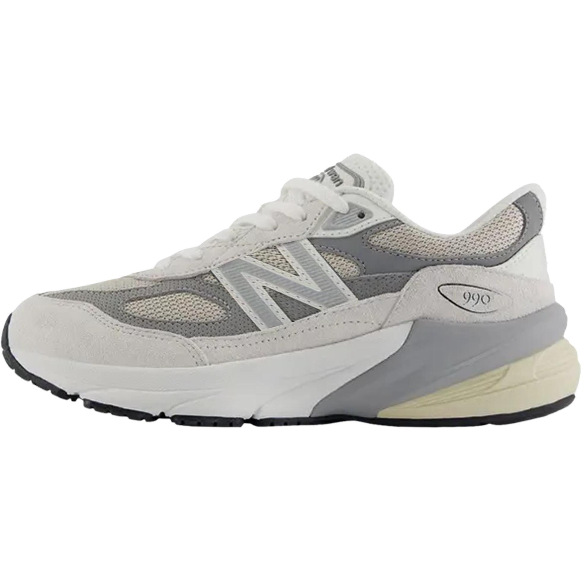 

New Balance 990v6 Подростковые кроссовки Reflection Marblehead Детские кроссовки Серый Белый GC990NC6 39