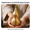 Feng Shui Brass Gourd with Bagua Symbol | DoubleLobed Shape, Calabash YinYang Motif, for