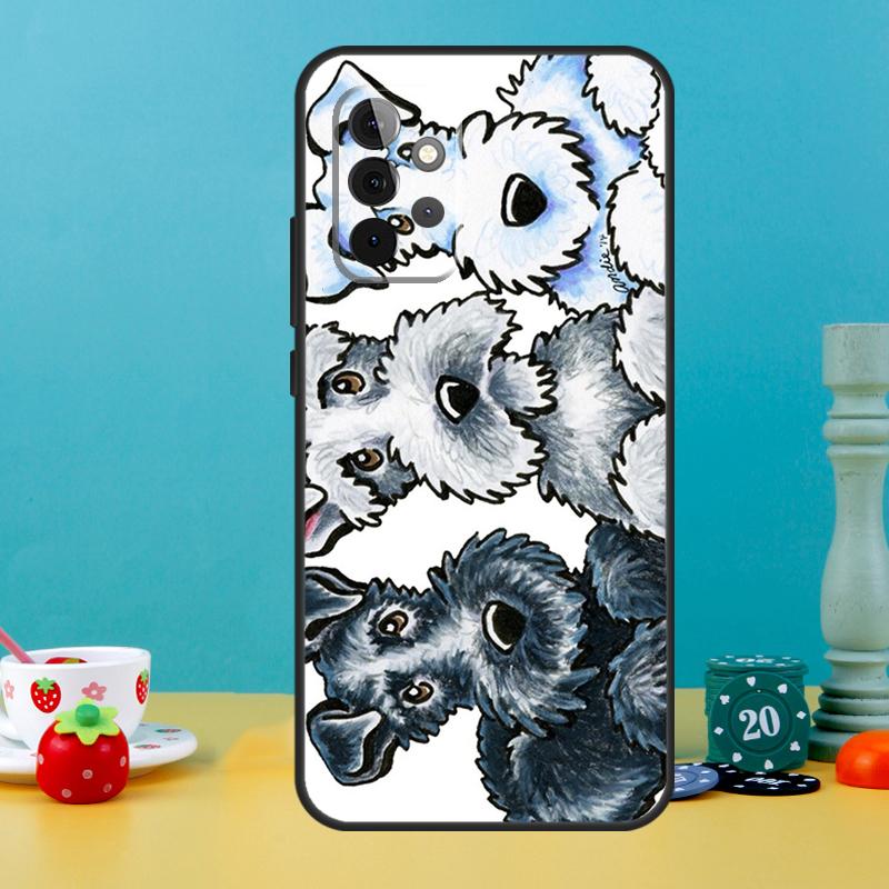Miniature Schnauzer dog art Case For Samsung Galaxy A14 A24 A34 A54 A12 A22 A32 A52 S A13 A33 A53 A51 A71 Phone Cover