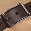 Men's Belt Retro Pin Buckle Belt Trendy Cowhide Belt Middle Aged and Young Versatile Jeans Belt