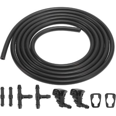 Unifizz 2 Meters Windshield Washer Hose with 2pcs Connectors Replaces 8E5Z17603A 7pcs Front Windshield Washer Nozzles for Lincoln MKZ for Ford Fusion