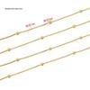 18k Gold Plated Minimalist Snake Chain Necklace - Round Clip Bead Clavicle Accessory
