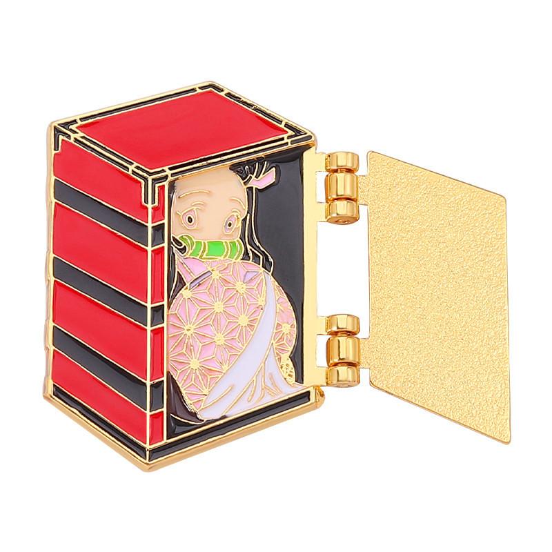 

Аниме Мультфильм Прочная Брошь с Персонажем Клинок Рассекающий Демонов Незуко Камадо Идеально для Подарка