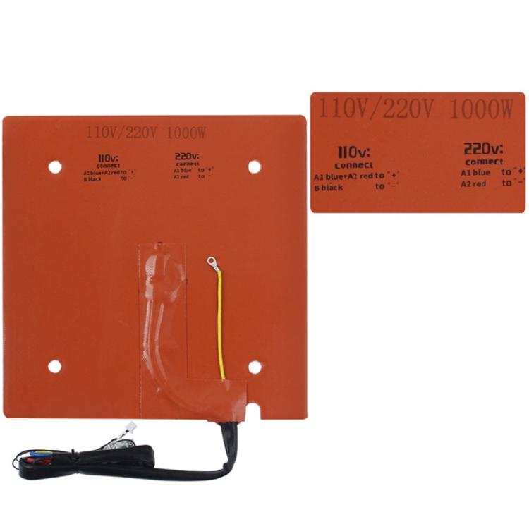 Heavy Duty Silicone Heaters Pad S1C Specific Model Efficient Heat Transfer Corrosion Resistant 3D Print Tool