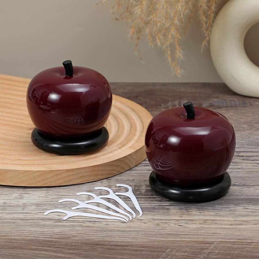 Apple Shape Toothpick Holders, High Value Home Peace and Joy Ornaments, Floss Storage Jar, Restaurant Decorative Ornaments