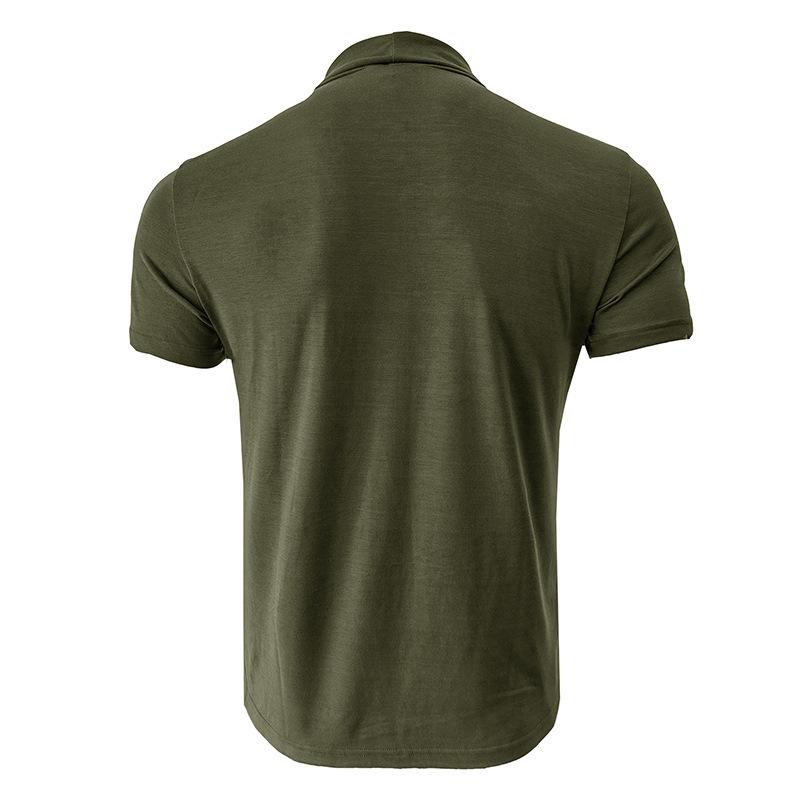 Men's Soft T Shirt Short Sleeve Basic Turtleneck Slim Fit Undershirt Pullover Solid Tops Athletic Workout T-Shirts for Men Summer Moisture Wicking Tee