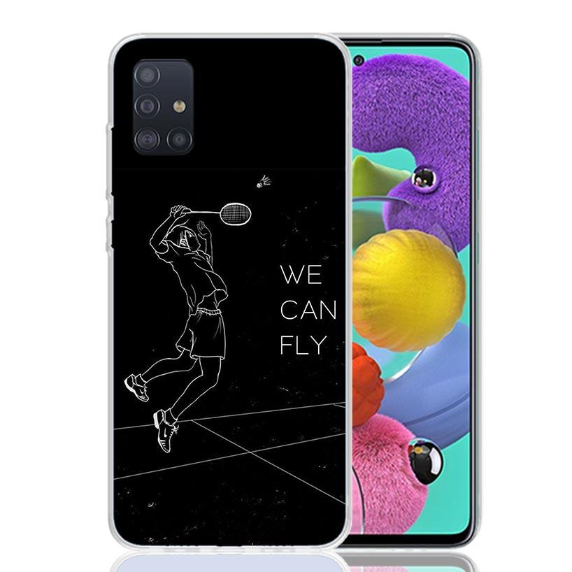 Badminton Sport Phone Case For Samsung Galaxy A52 A32 A22 A12 A02S A50S A30S A51 A31 AA71 Note 20 Ultra 10 S10 Plus Galaxy A52 A