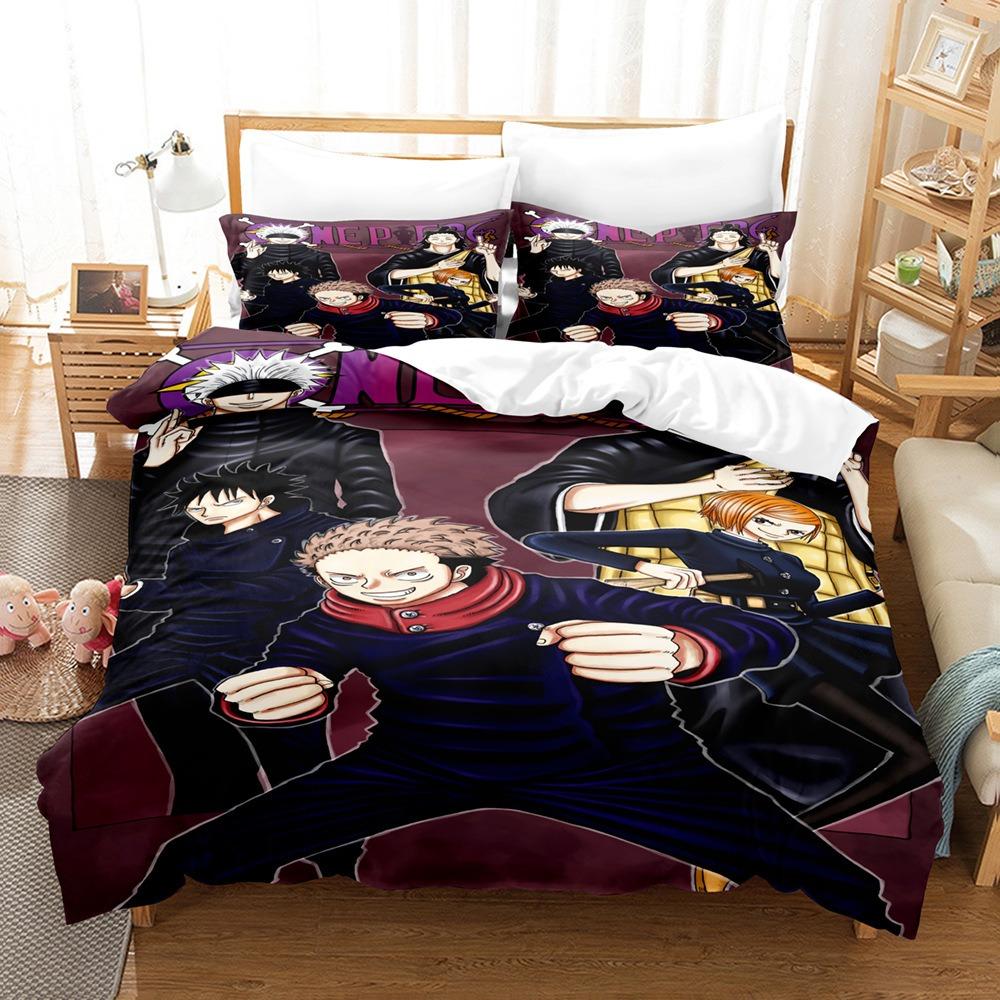 Anime Jujutsu Duvet Cover Pillowcase Bedding Bedroom Decoration Children Gift Adult Single Double Bed Large Sizezip Duvet Cover