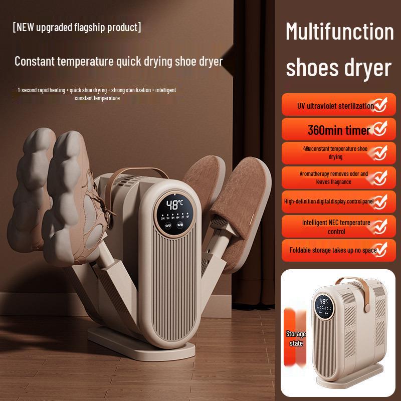 New Portable Smart Shoe Dryer – Quick Dry, Foldable, Constant Temperature for Students and Home Use