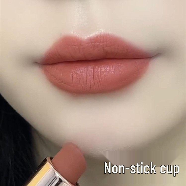 Cinnamon Milk Tea Non-Fading Waterproof Lipstick: Non-Stick, Bare Face Friendly, Instant Delivery