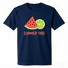 Unisex 100 Cotton Oversize T Shirt Summer Vibe Watermelon Lime Print Casual Beach Short Sleeve Tee