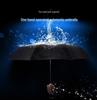 Men's Extra Large Solid Color Automatic Folding Umbrella - Self-Opening & Closing, Three-Fold Design, Sun & Rain Protection, Ideal for Business.
