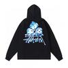 Mens Oversized Hooded Sweatshirt With Bold Letter Print Cotton Blend Loose Fit Daily Wear