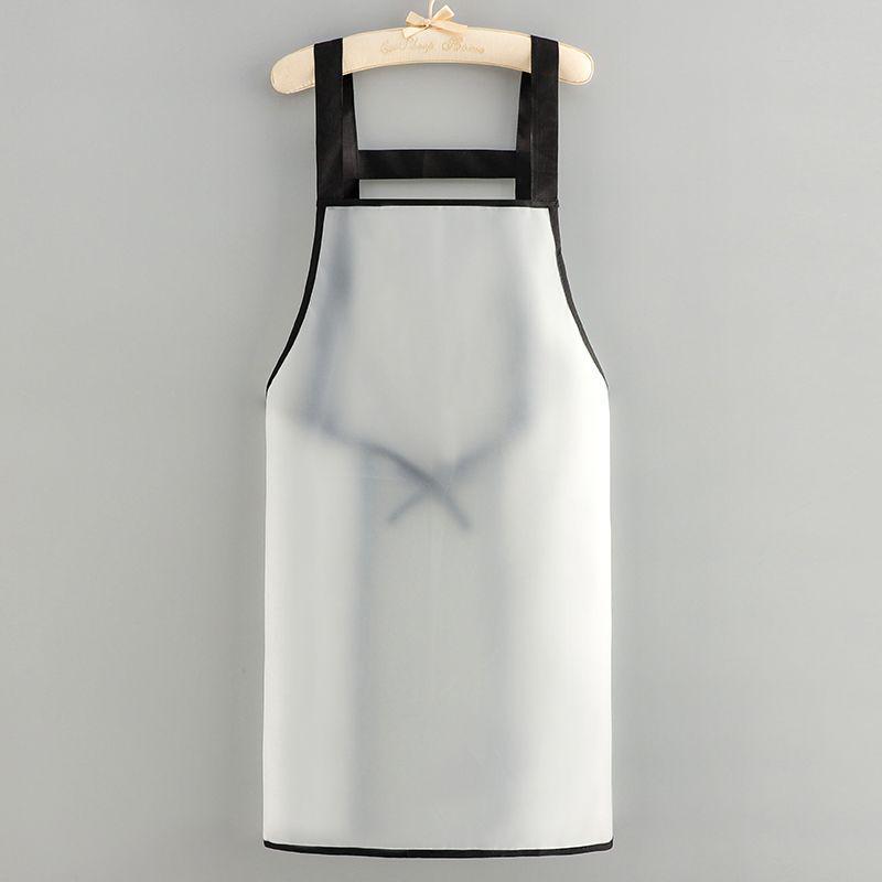 Unisex TPU Transparent Waterproof Apron: Fashionable, Oil-Proof, Ideal for Home, Kitchen, or Restaurant Dishwashing & Seafood Prep