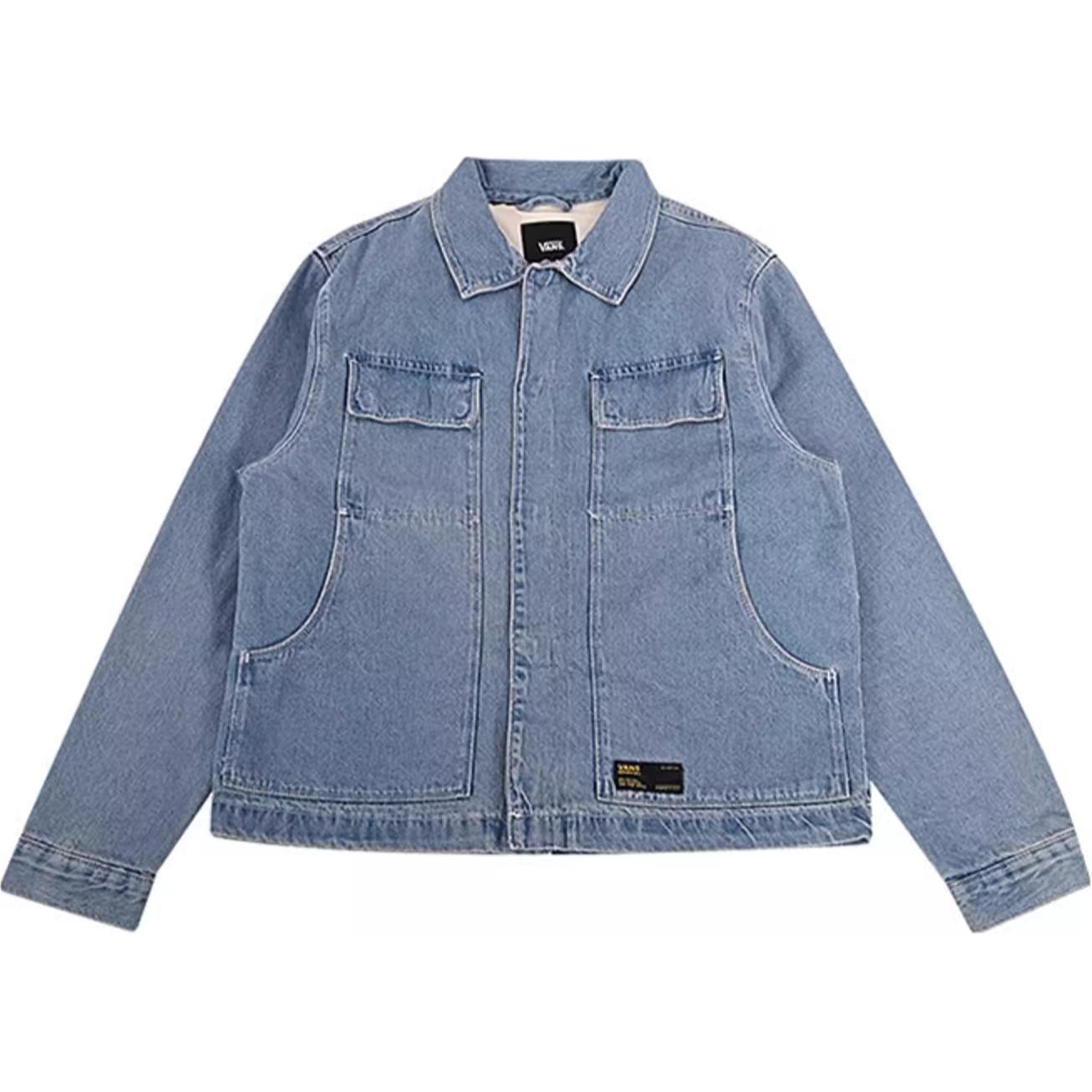 

Vans Comfortable Casual Solid Color Polo Jacket Men Jackets Gray Blue VN000KV7CDX M