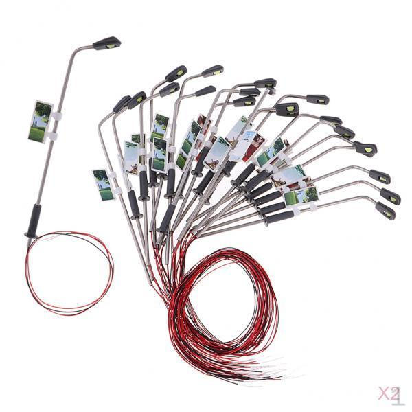 40pcs Model Mini Lamppost Lights for HO OO :100 Railroad Layout Accs