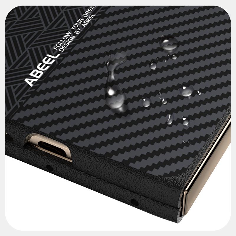 For Huawei Mate X6 Carbon Fiber Case Slim Magsafe Magnetic Wireless Charger Flip Foldable Case Alloy Lens Anti-slip Grip Funda