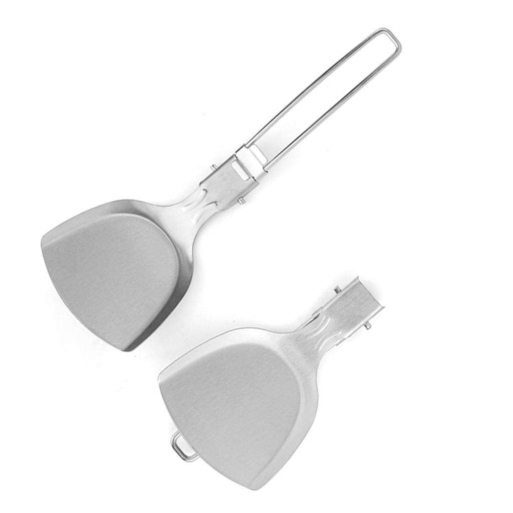 Folding Spatula Outdoor Camping Food Turner Spatula Portable Stainless Steel Spatula for Picnic Barbecue Travel