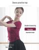 Women's V-Neck Modal Long Sleeve Dancewear Top for Latin & Ethnic Dance Practices