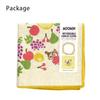 JIKAN STYLE Moomin Nordic Lunch 48 X 48 Cm To 12 X 12 05934 Goods, Gift, Cloth/Bento Wrap, 100% Cotton, Fruit, Yellow, Approx. (Folds Approx. Cm),