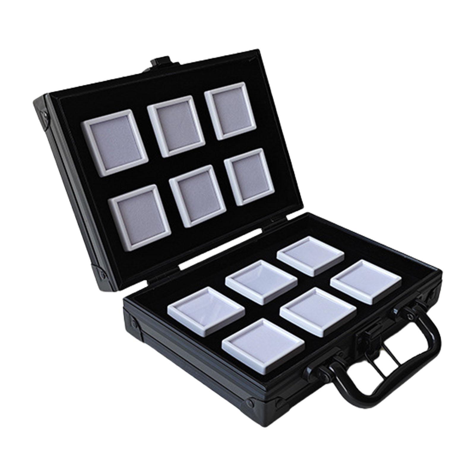 

Практичный алюминиевый кейс для хранения драгоценных камней с пенопластовым вкладышем для надежной защиты ювелирных изделий и удобства в путешествиях 4 белый