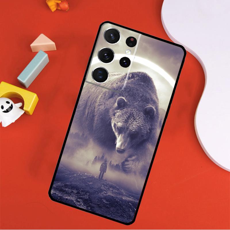Cute Cartoon Bear Phone Case For Samsung Galaxy S25 Ultra S9 S10 S20 S21 FE S22 S23 S24 Plus S24 Ultra Cover