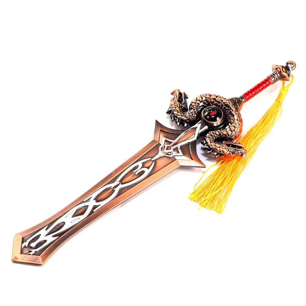 21.5cm World of Warcraft Weapon Model Ashkandi Greatsword of The Brotherhood Toy Sword Cosplay Prop Metal Boys Gifts Collectible