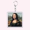 Hot Impressionism Art Keychain for Accessories Bag Van Gogh Monet Mona Lis Oil Painting Pendant Chain Ring Keyring Jewelry Gifts