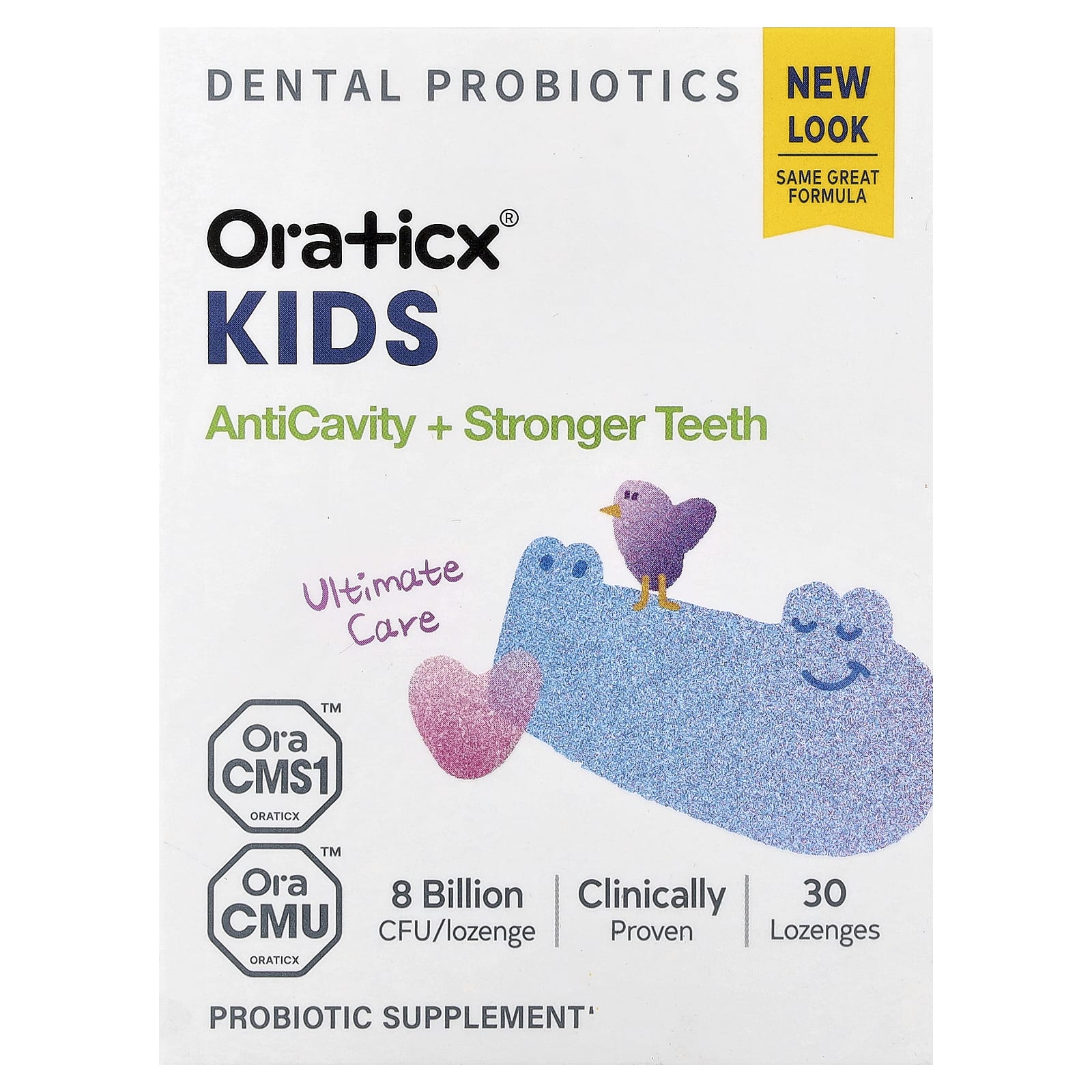 

Oraticx, Children s Dental Probiotic, Cavity Prevention + Dental Health, Yogurt Lozenges, 30 Tablets