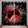 3D Technology Digital Print Shading Curtains Cool Gamepad Bedroom Living Room Decorative Curtains To Draw Production 2panels