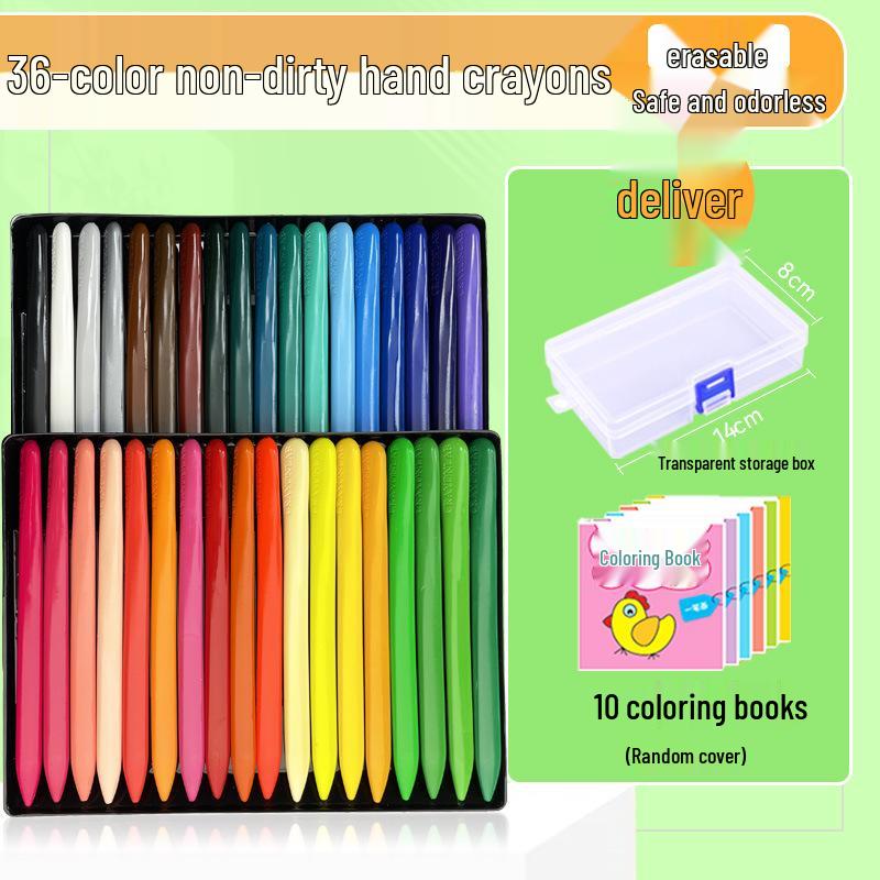 Triangular Washable Children's Crayons - Mess-Free, Double-Ended Doodle Pens for Kids
