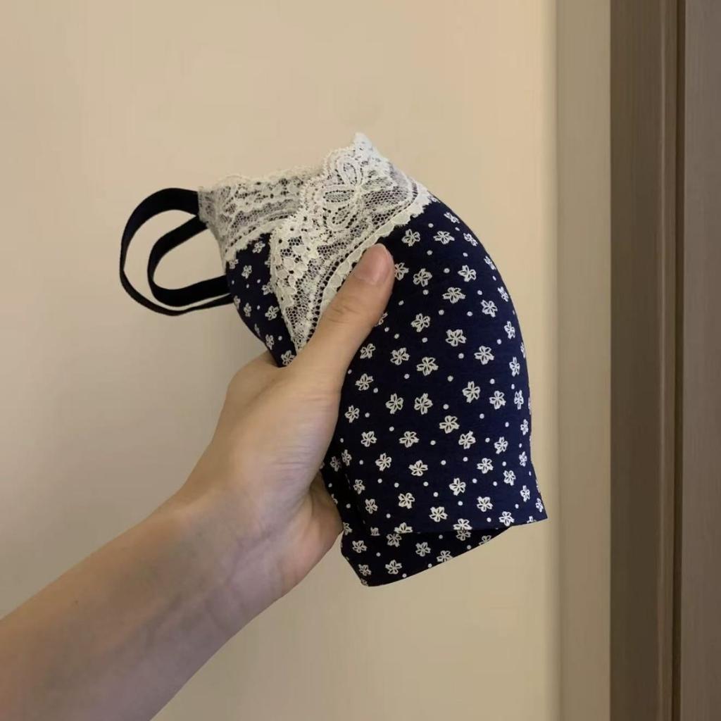 Japanese sweet printed lace less small breasts gathered without steel ring upper support anti-sagging collection breast bra cover