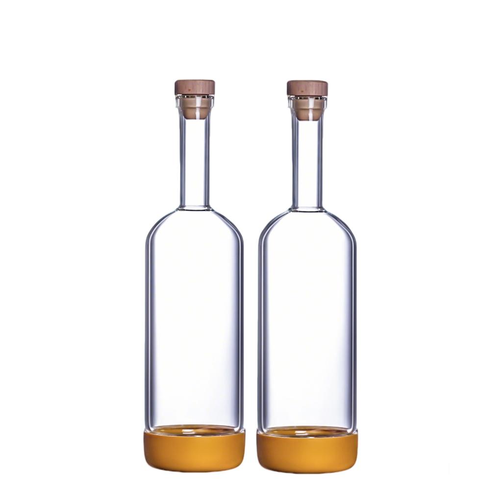 2PCS 800ml Inmeet Creative Bubble Wine Bottle Bar Juice Cocktail Oil Bottle with Scale Bartender Supplies