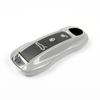 Key Case Cover Shell Replacement Remote Control Fob Cover Grey Track For Porsche Macan Boxster 718 911 Panamera Cayenne