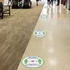 5PCS Social Distancing Ground Sticker Distance Marker Floor Signs Decal for School Market Public Area