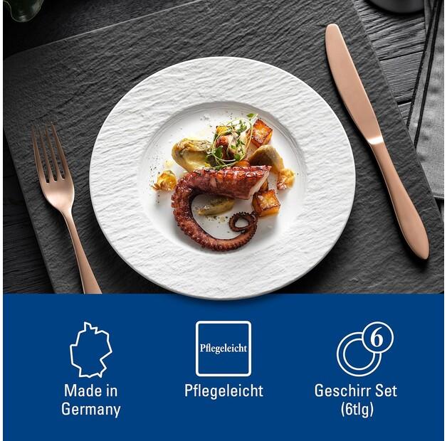 Тарелки Villeroy & Boch Manufacture Rock blanc, 6 предметов (1042408152)