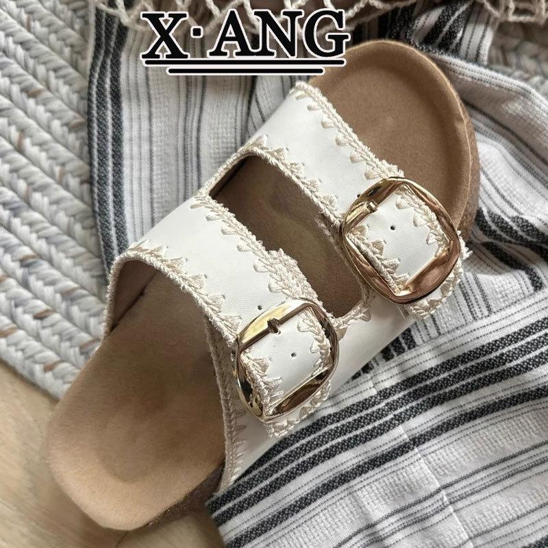 Leather Thick-soled Summer Slippers, Women Wear New Models with Skirts When They Go Out, Beach Cool Slippers