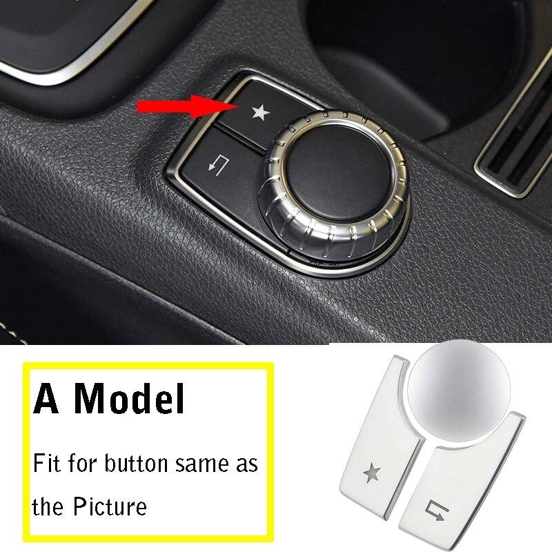 3pcs/set For Mercedes Benz A B Class CLA GLA W176 W246 C117 W117 X156 Car Multimedia Multimedia Function Button Cover Sticker