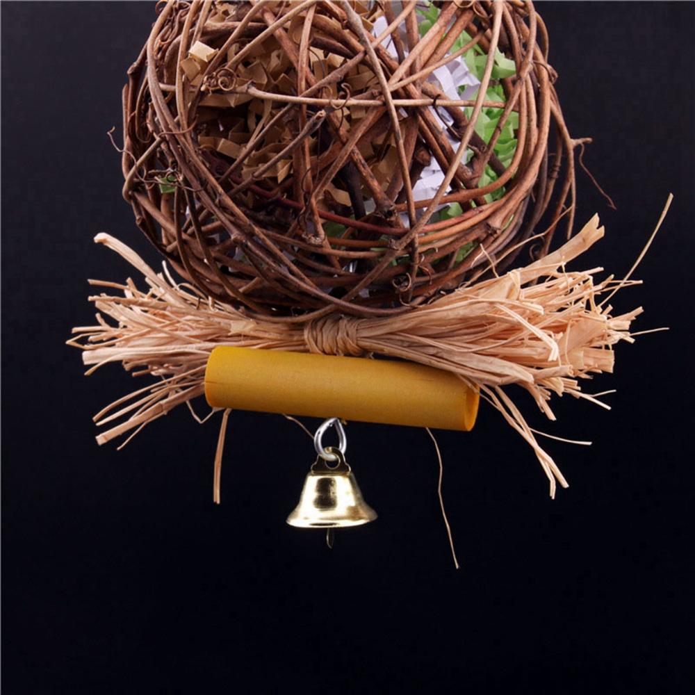 2PCS Cockatiel Conure Hanging Foraging Bird Chewing Toys Parrot Cage Shredder Toy