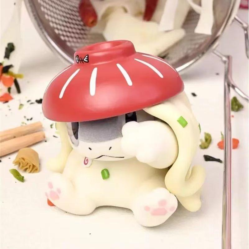 New Genuine Sharkitty Ver.1 Series Flocking  Kawaii Animal Figure Surprise Box Desk Decor Ornament Birthday Gift