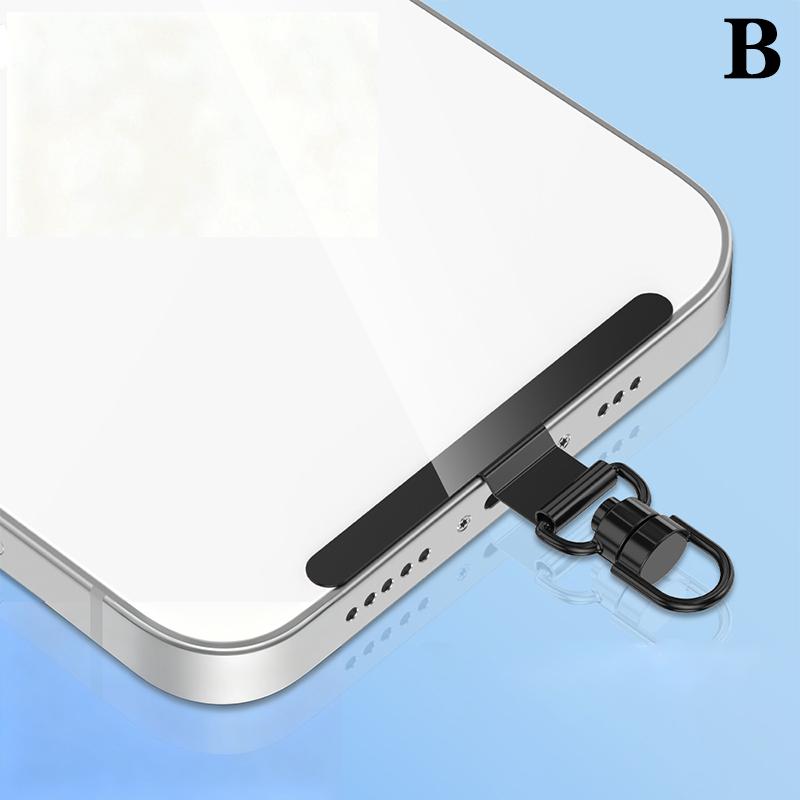 Steel Phone Lanyard Gasket Patch Anti-Lost Anti Fall Mobile Phone Rope Card Metal Clip Strap Hang Cord Tab Accessories