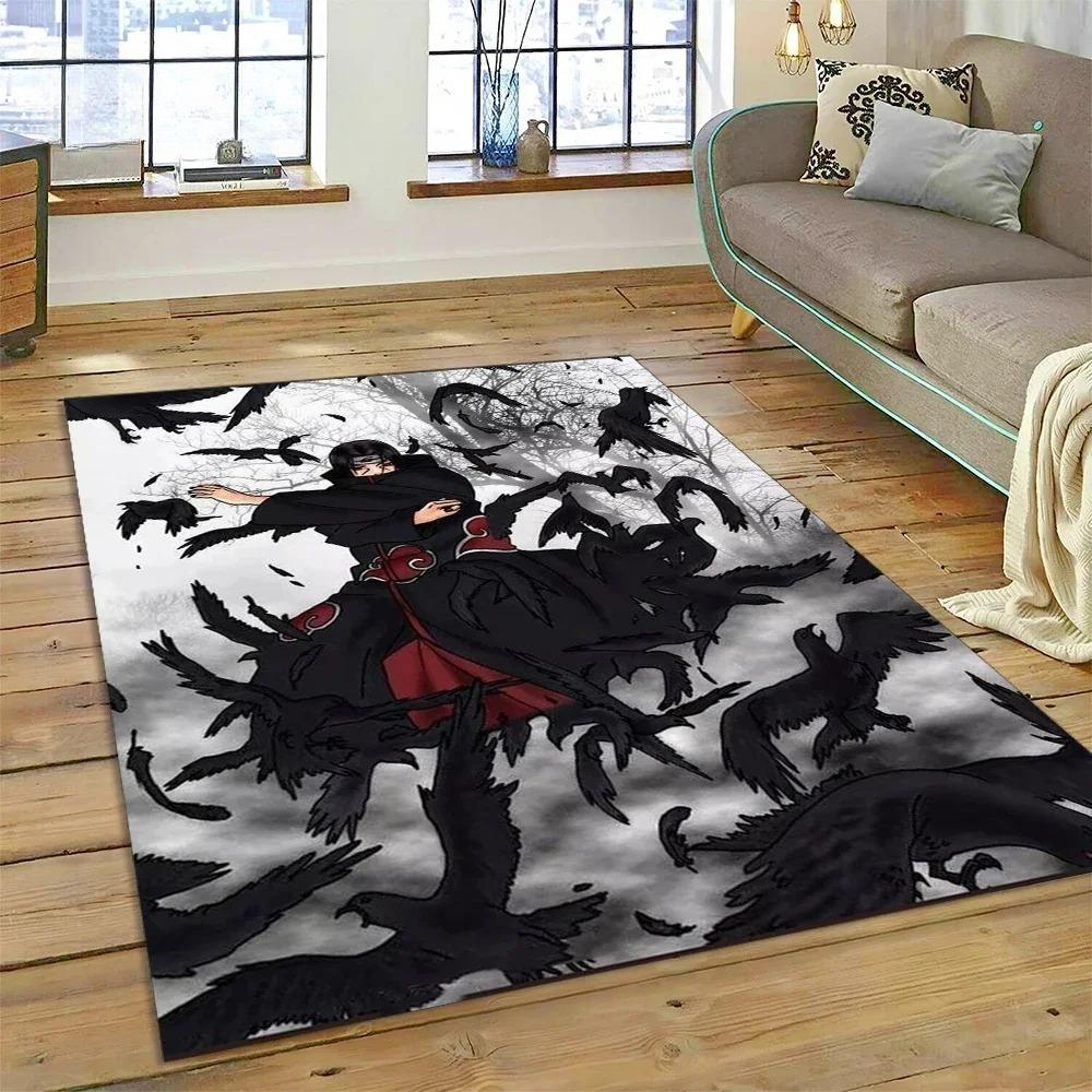 Cartoon 3D Itachi Naruto Japan Anime Area Rug Carpet Living Room Bedroom Sofa Doormat Rug Decoration Kids Non-slip Floor Mat